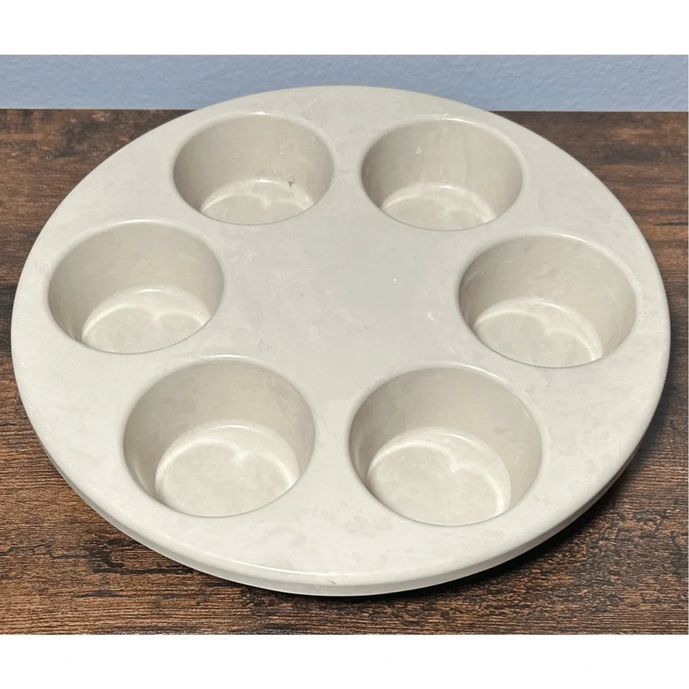 Anchor Hocking Microware Muffin Cupcake Pan PM 447 TI 486 4 Beige Tan 10
